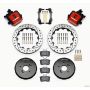Wilwood 140-10310-DR Combination Parking Brake Rear Kit 12.88in Drilled Red Honda S2000