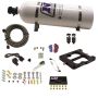 Nitrous Express 40081-15 Q-JET/HOLLEY SPREAD BORE HITMAN PLUS (50-00-150-200HP) WITH 15LB BOTTLE