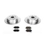 PowerStop K5502 Z23 Daily Driver Carbon-Fiber Ceramic Brake Pad and Drilled & Slotted Rotor Kit