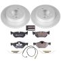 PowerStop ESK5980 Genuine Geomet Coated Rotors, ECE-R90 Brake Pads + Hardware Kit