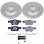 PowerStop ESK3047 Genuine Geomet Coated Rotors, ECE-R90 Brake Pads + Hardware Kit