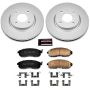 PowerStop CRK5817 Genuine Geomet Coated Rotor and Low-Dust Ceramic Brake Pad Kit