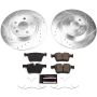 PowerStop K8109 Z23 Daily Driver Carbon-Fiber Ceramic Brake Pad and Drilled & Slotted Rotor Kit