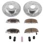PowerStop K699-26 Z26 Street Performance Ceramic Brake Pad and Drilled & Slotted Rotor Kit