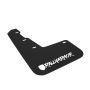 Rally Armor MF32-UR-BLK/WH-X Black Mud Flap/Altered Font White Logo