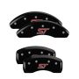 MGP 10236SSTOBK 4 Caliper Covers Engraved Front & Rear ST Black finish silver ch