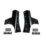 Kentrol 07-18 Jeep Wrangler JK Windshield Supports Pair - Powdercoat Black