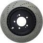 Stoptech 128.46075L 08 Mitsubishi Evo AWD Drilled Left Rear Rotor