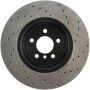 Stoptech 128.34124R 11-15 BMW 535i/535xi/ 12-15 640i Front Right Drilled Sport Brake Rotor