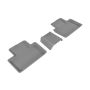 3D MAXpider 2015-2019 Volvo XC90 Kagu 2nd Row Floormats - Gray