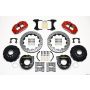 Wilwood 140-9218-DR Narrow Superlite 4R Rear P-Brk Kit 12.88in Drilled Red Big Ford New Style 2.36in Offset