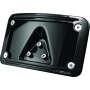 Kuryakyn 3148 Curved Laydown License Plate Frame Gloss Black