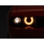 Raxiom 08-14 Dodge Challenger Halo Projctr Headlights w/Sequential Turn Signals-Blk Hsng(Clear Lens)