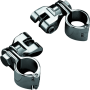 Kuryakyn 7944 Peg Mounts With 1-1/4in Magnum Quick Clamps Chrome (Pair)