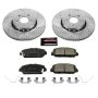 PowerStop K6940 Z23 Daily Driver Carbon-Fiber Ceramic Brake Pad and Drilled & Slotted Rotor Kit