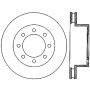 StopTech Power Slot 06-08 Dodge Ram 1500 / 03-08 Ram 2500/3500 All Front Left Slotted CRYO Rotor