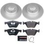 PowerStop ESK4590 Genuine Geomet Coated Rotors, ECE-R90 Brake Pads + Hardware Kit