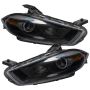 Oracle 13-16 Dodge Dart SMD HL - Black - Halogen - ColorSHIFT w/ BC1 Controller