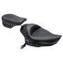 Mustang Motorcycle 76154 Mustang 04-21 Harley Sportster 3.3 GAL Standard Touring Solo Seat w/Studs - Black