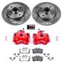 PowerStop KC369A-26 Z26 Street Performance Ceramic Brake Pad, Drilled Slotted Rotor, and Caliper Kit
