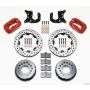 Wilwood 140-2116-DR Forged Dynalite P/S Rear Kit Drilled Red Mopar-Dana 2.72in Offset