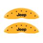 MGP Front set 2 Caliper Covers Engraved Front JEEP Yellow finish black ch