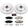 PowerStop CRK6096 Genuine Geomet Coated Rotor and Low-Dust Ceramic Brake Pad Kit