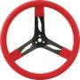 QUICKCAR RACING PRODUCTS QRP68-0031 15in Steering Wheel Stl Red
