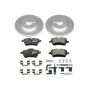 PowerStop ESK6068 Genuine Geomet Coated Rotors, ECE-R90 Brake Pads + Hardware Kit