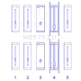King Engine Bearings MB5753SI0.5 ChevrolET/Isuzu Ohv Ln2 Fl O/S 010 (Size +0.50mm) Main Bearing Set