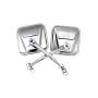 Rampage 1955-1983 Jeep CJ5 Side Mirrors - Stainless