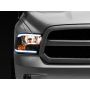 Raxiom R131481 09-18 Dodge RAM 1500/2500/3500 Axial Series Headlights w/ LED Bar- Blk Housing (Clear Lens)