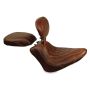 Mustang Motorcycle 76767 Mustang 11-13 Harley Blackline, 12-17 Slim/Slim S Tripper Pass Seat Diam Stitch - Distressed Brown