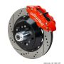 Wilwood 140-14841-DR Narrow Superlite 6R Red Front Big Brake Kit Ford 14in Drilled/Slotted Rotor