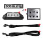 XKGLOW XK052001-4R XK Glow Strobe Pod Lights w/ Traffic Modes Ultra Bright LEDs Multiple Modes + Solid On -Red 4pc