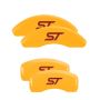MGP 10236SST1YL 4 Caliper Covers Engraved Front & Rear No bolts/ST Yellow finish black ch