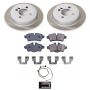PowerStop SC6331 Semi-Coated Rotor and Low-Dust Ceramic Brake Pad Kit