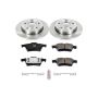 PowerStop KOE124 OE Stock Replacement Low-Dust Ceramic Brake Pad and Rotor Kit