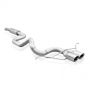 Stainless Works FC13CB-RT 2013-18 Ford Focus ST 3in Catback Vintage Round Muffler 4in Tips