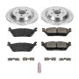 PowerStop K6814 Z23 Daily Driver Carbon-Fiber Ceramic Brake Pad and Drilled & Slotted Rotor Kit