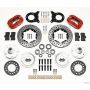 Wilwood 140-11071-DR Forged Dynalite Front Kit 11.00in Dril Red 1965-1969 Mustang Disc & Drum Spindle