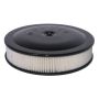 Moroso 65904 Racing Air Cleaner - 14in x 3in Filter - Aluminum - Black Powder Coat