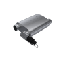 QTP 13251C 2.5in Weld-On 304SS Reverse Screamer Muffler w/Bolt-On QTEC Electric Cutout