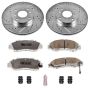 PowerStop K1237-26 Z26 Street Performance Ceramic Brake Pad and Drilled & Slotted Rotor Kit