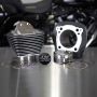 S&S Cycle 910-0762 2017+ M8 Models 4.250in Bore 4-5/8in Stroke Cylinder Kit - Wrinkle Black w/ Highlight