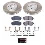 PowerStop SC3140 Semi-Coated Rotor and Low-Dust Ceramic Brake Pad Kit