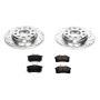 PowerStop K3109 Z23 Daily Driver Carbon-Fiber Ceramic Brake Pad and Drilled & Slotted Rotor Kit
