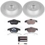 PowerStop ESK5626 Genuine Geomet Coated Rotors, ECE-R90 Brake Pads + Hardware Kit