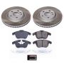 PowerStop SC5608 Semi-Coated Rotor and Low-Dust Ceramic Brake Pad Kit