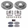 PowerStop KCOE6543 OE Stock Replacement Low-Dust Ceramic Brake Pad, Rotor and Caliper Kit